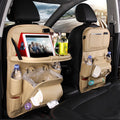 PU Leather Car Seat Organizer with Tray