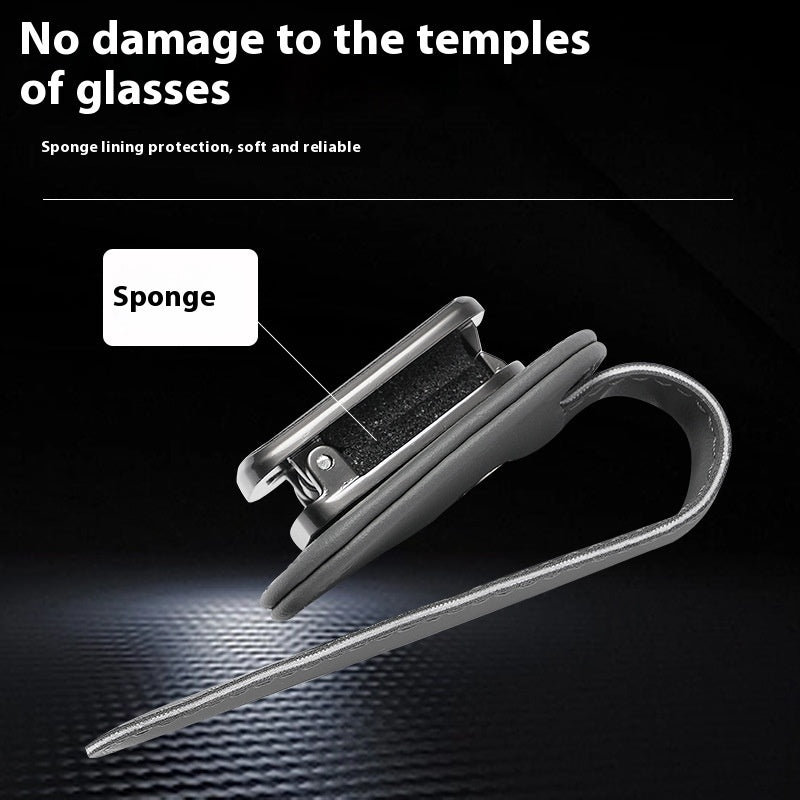 Premium Leather Glasses Clip for Visor