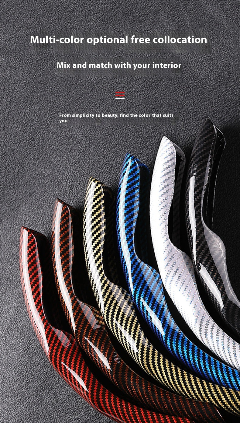 Carbon Fiber Pattern Glossy Steering Wheel Cover