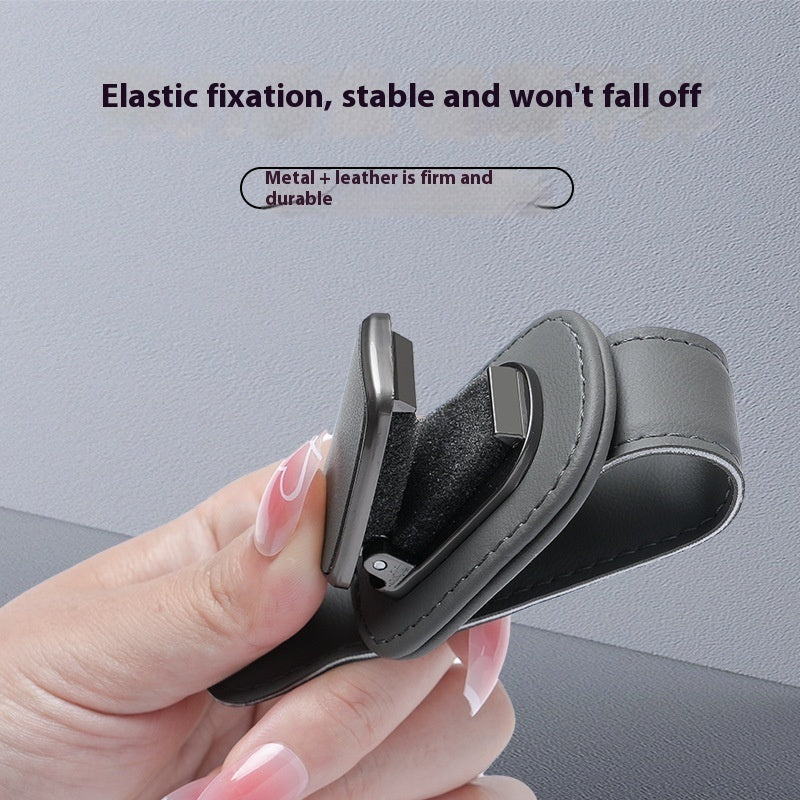 Premium Leather Glasses Clip for Visor